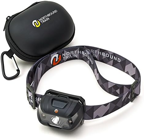 BEST 150 Lumen Waterproof LED Headlamp Flashlight with Hard Case. Lightweight for Running, Camping, DIY. White, Red, Strobe Lights with Dimmer. Includes 3 Energizer AAA Batteries &amp; 101 Uses E-Book