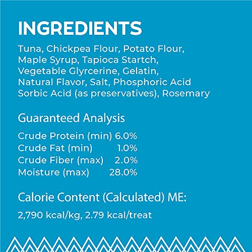 Buddy Biscuits 3 oz Pouch of Grain Free Soft & Chewy Cat Treats Made with Natural Temping Tuna