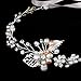Oureamod Silvery Wedding Headbands Freshwater Pearls Prom Bridal Hair Accessories