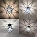 AXILAND Industrial Moravian Star Ceiling Light with 8-inch Glass Shade, 1 Light