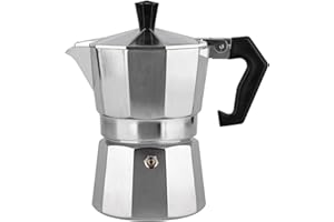 MERMOO YILAN Moka Pot Classic Stovetop Espresso Coffee Maker 3 Espresso Cups 150ml Black Espresso Maker Italian Style Coffee Pot, V135us