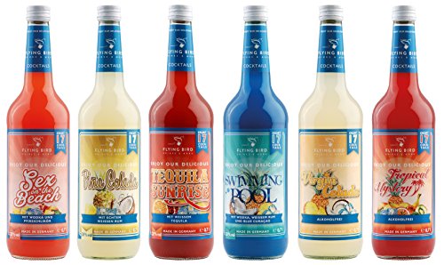 Flying Bird - Mix Paket für 102 fertige Cocktails | 6 Flaschen 0,7l mit allen Zutaten | Saft auffüllen und genießen – Bild 3
