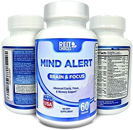 Memory Cognitive Boost Pills Healthy Brain Concentration Supplement Mind Alert Brain Functioning with Physician Approved ingredients ReitChoices for Optimal Clarity, Focus, &amp; Neuronal creativity
