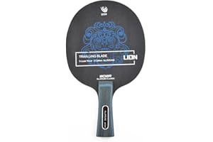 AugustknowU Lightweight Long Handle Table Tennis Blade, Carbon Fiber Aryl Group Fiber, 7 Ply(Long)