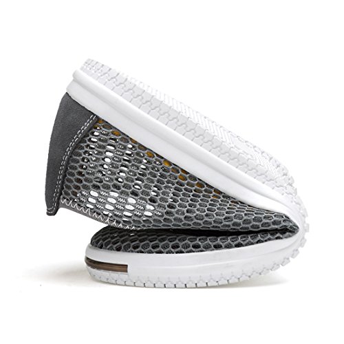 BEFAiR Men's Lightweight Mesh Shoes Stylish Comfort Casual Slip On Loafers Breathable Water Shoes Walking Sneakers Grey
