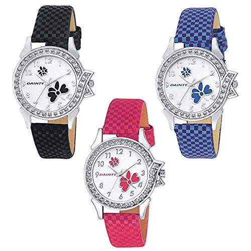 Analogue White Dial Women's & Girl's Combo of 3 Watch JVE 55