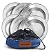Stainless Steel Plate Set - 8.5 inch Ultra-Portable Dinnerware Set BPA Free Plates for Outdoor Camping | Hiking | Picnic | BBQ | Beach