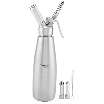 500ml / 1000ml Sahnespender Sahnebereiter Sahnesyphon Edelstahl Cream Whipper Dispenser für Schlagsahne Cremes und Soßen(1000