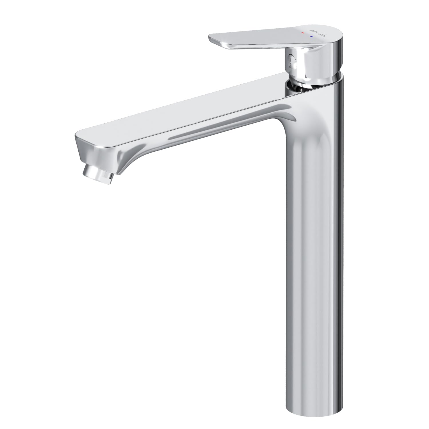 AM.PM Hit Washbasin Tap with Single Lever Mixer, SoftMotion Ceramic Cartridge 30 mm, Neoperl Aerator, Scratch-Resistant, Easy to Clean, Chrome, Spout Heights 193 mm (FTA92000)