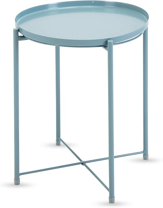 Amazon Com Altrobene Thick Tray Removable End Table Round Side
