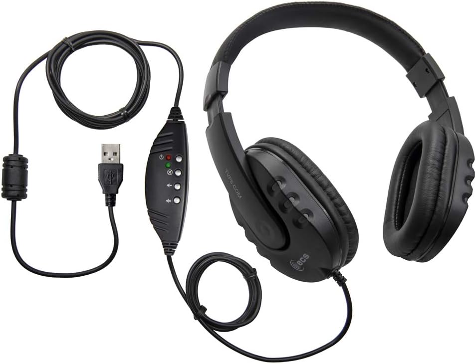 WordMaster Around-The-Ear Deluxe Overhead USB Transcription Headset