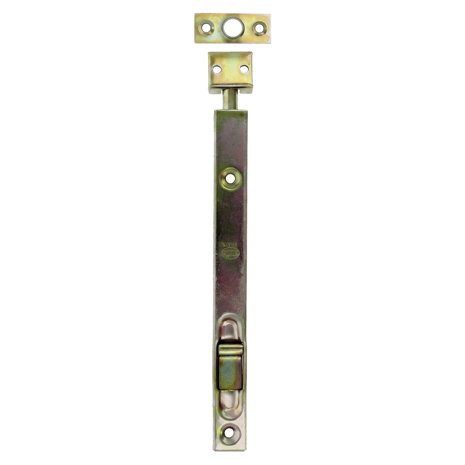 Amig - Set of 10 Overlay or Recessed Pins for Doors Mod.400 - Security Latch for Vertical Closing - Ideal for Double Leaf Doors - Made of Dichromate Steel - Dimensions: 110 x 16 mm