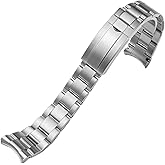 HiCycle2 Watch Band Strap Replacement For Rolex GMT Datejust Submariner Watch band Male Antirust Solid Stainless Curved Interface Steel Strap