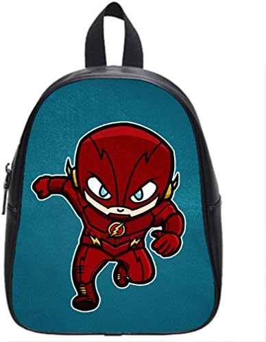The Flash Comic Pattern High-Grade PU Leather School Backpack Bookbags Travel Backpack - Large