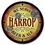 Harrop Family Name Beer & Ale Neoprene Coasters