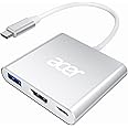 acer USB C to HDMI Adapter, 4K HDMI to USB-C Adapter with 100W PD & USB 3.0 Port Multiport Digital AV Converter for MacBook Pro/air, iPad, iPhone 15/16, Tablets, Switch, TV, Monitor and More