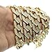 Sand Blast Cuban Bling Chain Gold Tone Heavy 20MM Wide Mens 30