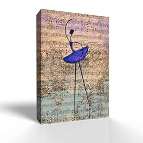Canvas Wall Art Elegant Dancer Pictures Home Wall Decorations for Bedroom Living Room Paintings Canvas Prints Framed - 12x18 inches