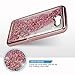 TJS Case for Samsung Galaxy J7 Sky Pro/Galaxy J7 Perx/Galaxy J7 V/Galaxy Halo/Galaxy J7 Prime, [Tempered Glass Screen Protector] Glitter Liquid Chrome Bump Hybrid Shockproof Motion Armor (Pink)