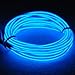 lychee EL Wire Neon Glowing Strobing Electroluminescent Light El Wire w/Battery Pack for Parties, Halloween Decoration (Blue, 9ft)