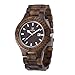 LeeEv Mens Wooden Watch, Wood Wrist Watch Handcrafted Sandalwood Vintage Calendar Analog Quartz Wooden Watches Gifts for Men