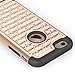 iPhone 6S Case,EC [Shockproof] Apple iPhone 6S Case, Heavy Duty Dual Layer Hybrid Stud Rhinestone Bling Protection Cover Case for Apple iPhone 6S/6 (A Rose Gold+Black)