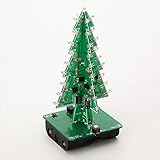Docreate Christmas Tree LED Flash Kit 3D DIY Electronic Learning Kit