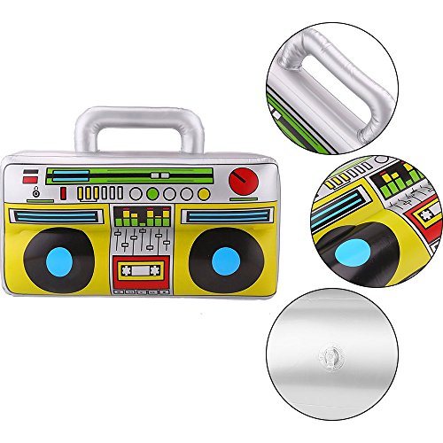 image for eKeRi 16 inch Inflatable Boom Box Toy for 80's 90's Themed Party,Adult
