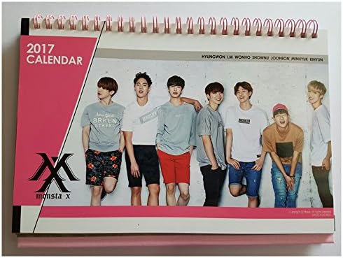 Monsta X 2017 Desk Stand Calendar with Stickers