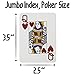 Modiano Texas Poker Hold'em 100% Plastic Playing Cards, Jumbo Index, Poker Wide Size (Black)