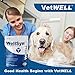 VetWELL Glucosamine Joint Supplements for Dogs - with Chondroitin, MSM, Omega 3s and Probiotics for Mobility, Healthy Skin, Shiny Coat, Digestive and Immune Health, 84 WellSyn Soft Chews