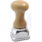 Eppicotispai Aluminum Square Ravioli Ejector Stamp with Beechwood Handle, 1-3/4-Inch
