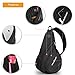 WANDF Sling Bag One Strap Backpack Travel Crossbody Backpack Water-resistant (S- Dark Grey, Small)