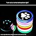 BukNikis LED Car Cup Holder Mats Pads Dog Paw RGB LED Lights Car Drink Coaster Accessories Interior Decoration Atmosphere Light - Universal (Pack of 2)