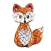 Collections Etc Solar Faux Tiffany Stained Glass Fox