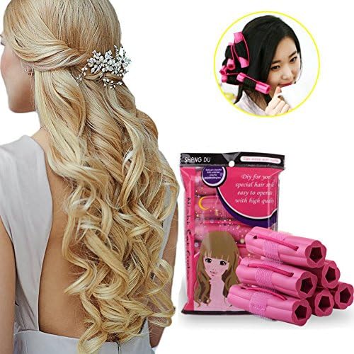 Foam and Sponge Hair Curlers, Hair Styling DIY Tool, Best Flexible foam and sponge hair curlers For wavy, tight, spiral curls for thick &amp; thin hair (1Pack)