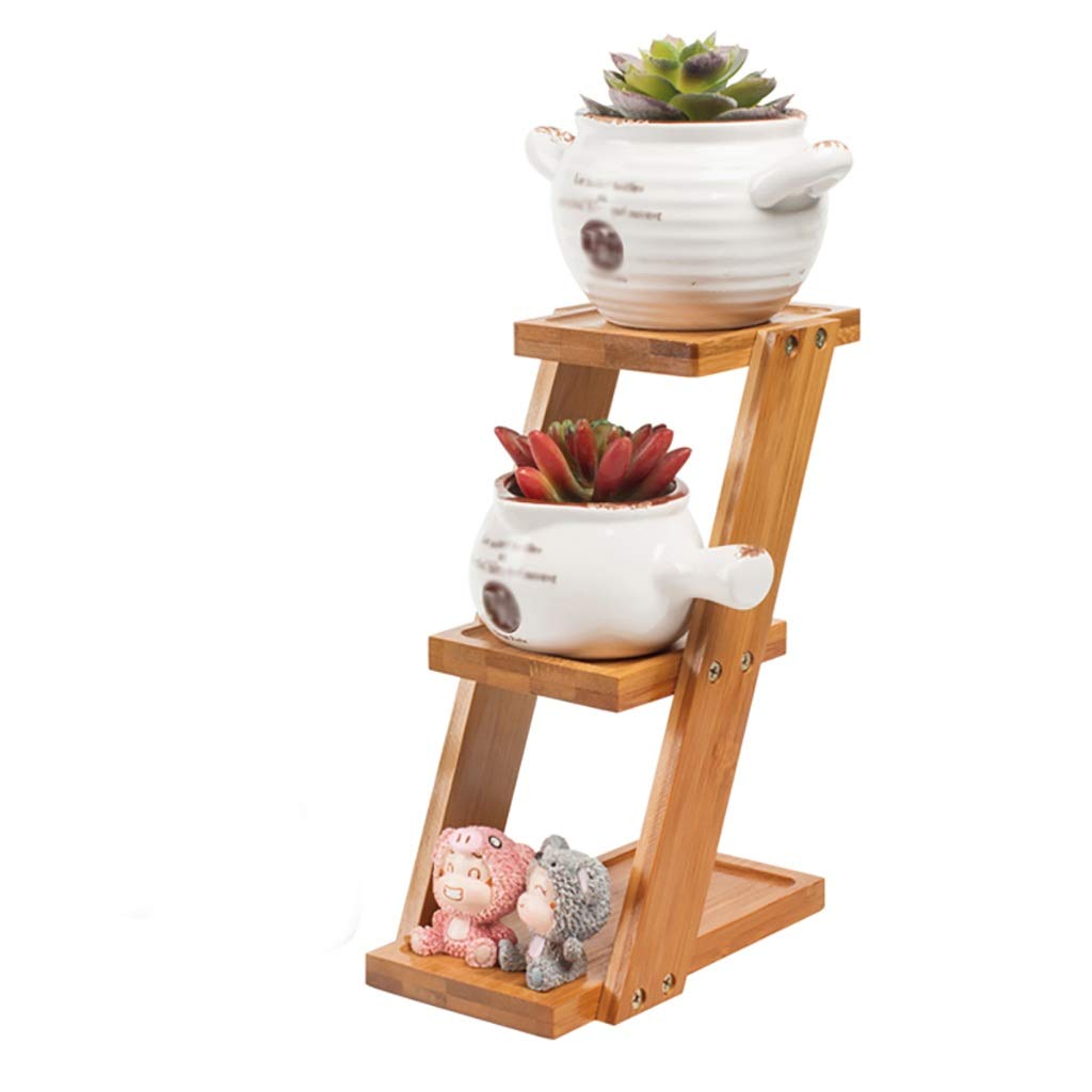 Puesto de plantas Mini soporte de flores de escritorio, soporte de ...