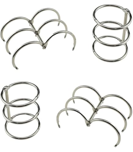 Nickel Plated Book Rings Uxcell Metal Binder Rings - 20mm Inner ...