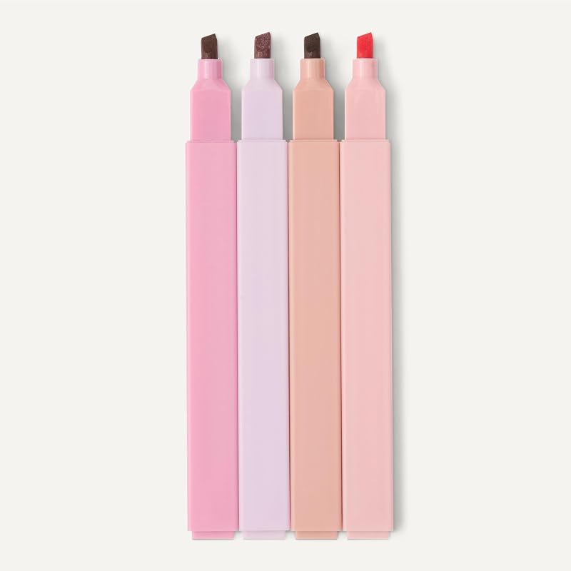 - Lot de 10 surligneurs pastel, pointe biseautée, sans bavure même sur les bibles, Assortiment