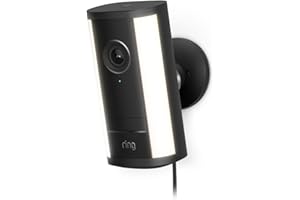 Ring Spotlight Cam Pro, Plug-in (Newest Model) — Retinal 4K with wide-angle video, 10x Enhanced Zoom, and 600 Lumen Spotlight