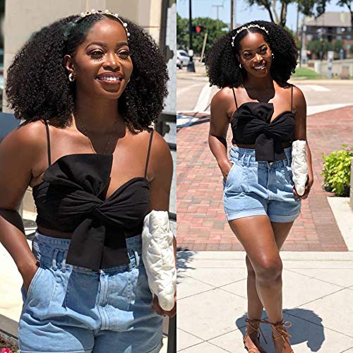 Afro-Kinky-Curly-Headband-Wig-150-Density-Human-Hair-Wigs-Remy-Brazilian-Full-Machine-Made-Wig-For-Women-Natural-Color-14-Inch