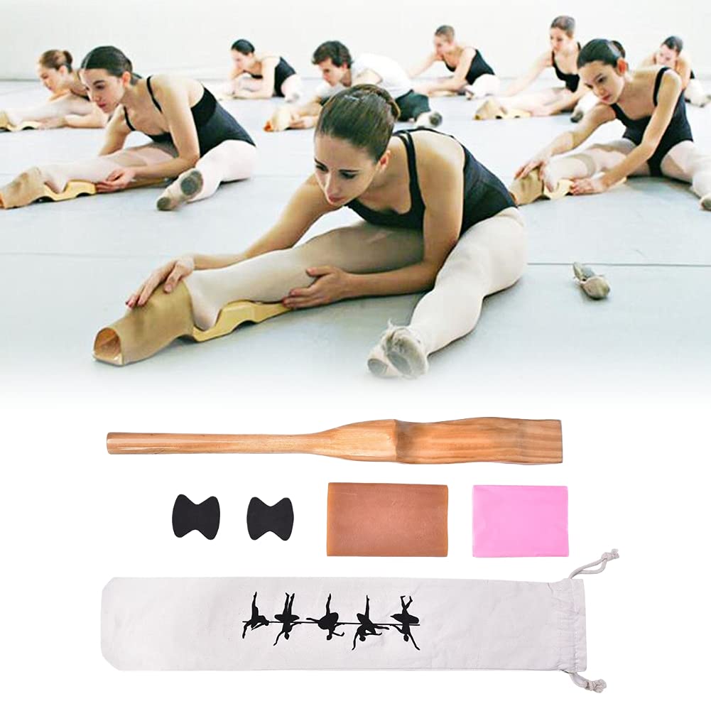 Wakects Ballet Foot Stretcher Ballet for Classical Dance Stretcher Foot Stretcher Dance Ballet Pressure Wood Enhancer with Elastic Band