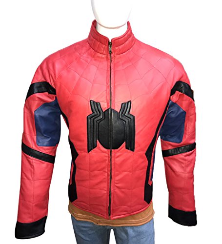Spiderman Homecoming Peter Parker Tom Holland Costume Leather Jacket
