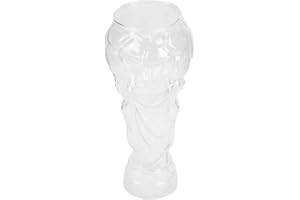 Keenso Beer Glasses, Soccer Trophy Beer Glass with Thick Base, 600ml Capacity for Parties and Football Fans