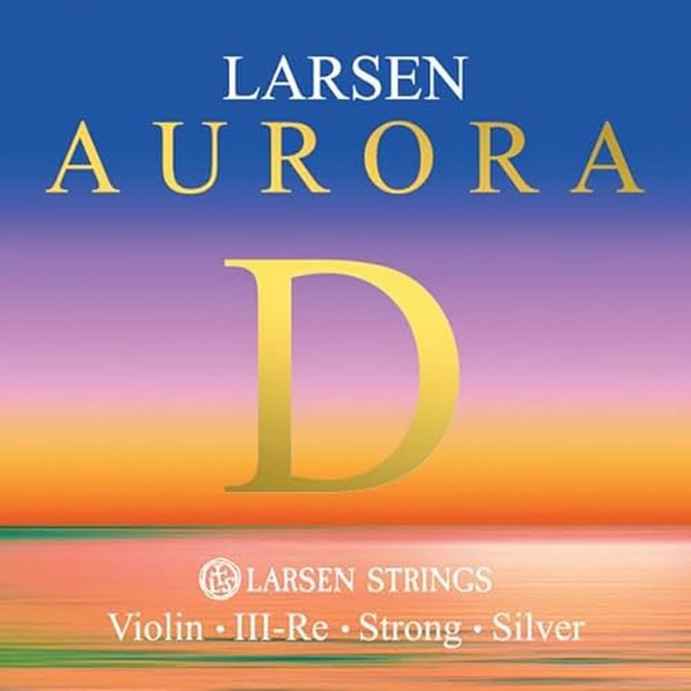 LARSEN STRINGS Aurora Violin Strings D Silver 4/4 Strong