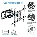 EVERVIEW Full Motion TV Wall Mount Bracket fits for Most 37-75 inch LED,LCD,OLED Flat Curved TVs,Dual Articulating Arms Swivels Tilts Rotation, VESA 600X400mm,132lbs,Fits 12/16