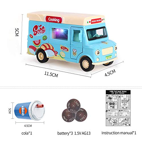 image for Jsbaby Car Toy Pull Back Vehicle Functional Food Truck with Music&Ligh