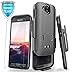 DuraForce Pro Case, Cellularvilla Kickstand Belt Clip Holster Case with Tempered Glass Screen Protector for Kyocera Duraforce Pro E6810 E6820 E6830 E6800 E6833 - Black