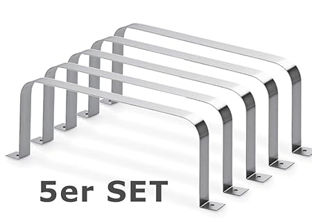 NABER F-RSS Flachkanalhalterung 5er SET / Edelstahl / 150er Flachkanal (404.3.019)