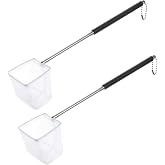 2 Pack Small Fish Nets for Fish Tank 2" Tiny Aquarium Net | 2 Inch Shrimp Net With Extendable Stainless Steel Handle